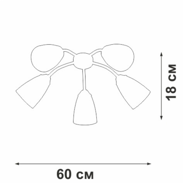 Потолочная люстра Vitaluce V3187-0/5PL