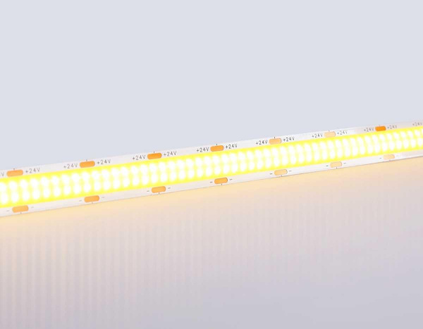 Светодиодная лента Ambrella Light GS4801 COB 616Led/19W m/ 24V IP20 3000K/ 5m*12mm*2mm (2 конт.) GS4801