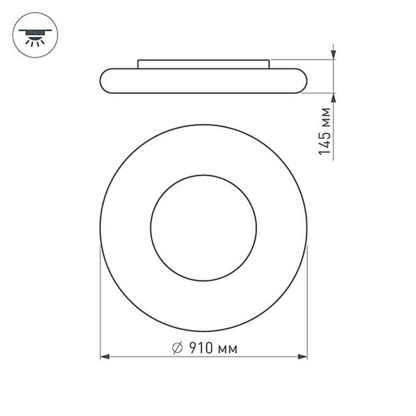Потолочный светодиодный светильник Arlight Alt-Tor-BB910SW-120W Day White 022750