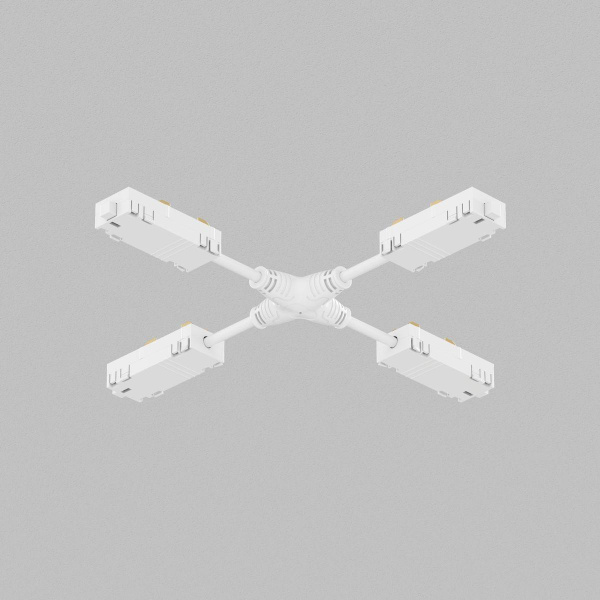 Коннектор X-образный гибкий Denkirs Smart Hide TR2116-WH