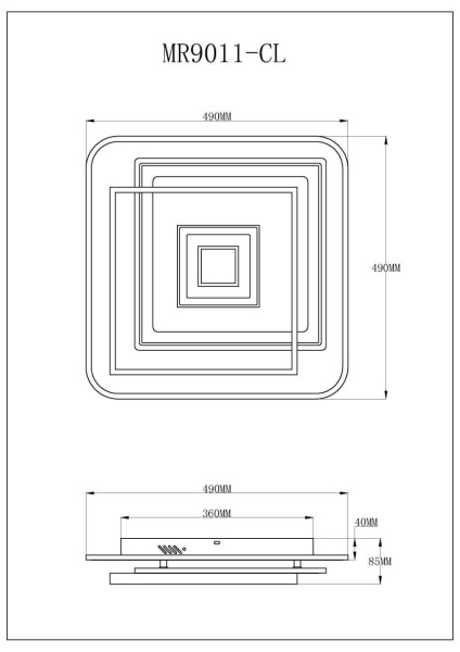 Потолочный светодиодный светильник MyFar Ceiling Galatea MR9011-CL