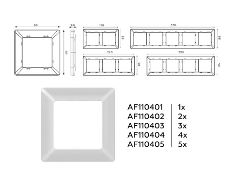 Рамка AMBRELLA VOLT AF110403