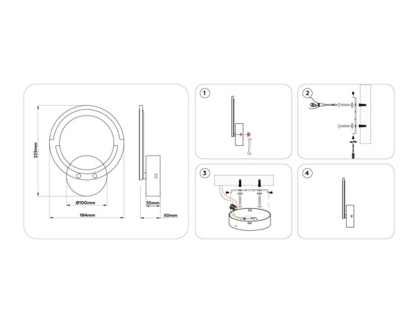Светильник светодиодный настенный Ambrella light ACRYLICA FA8946