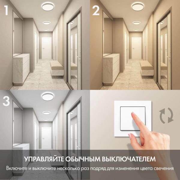 Потолочный светодиодный светильник Denkirs Cany DK6515-WH