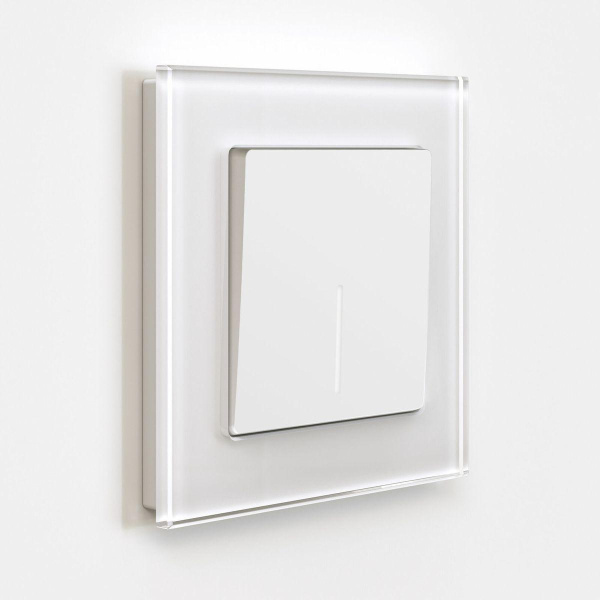 Выключатель одноклавишный Werkel с подсветкой белый матовый W1110161 4690389184567