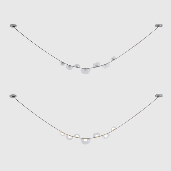 Подвесной светильник Crystal Lux BOSQUE SP7 L3000 GREY/TRANSPARENT