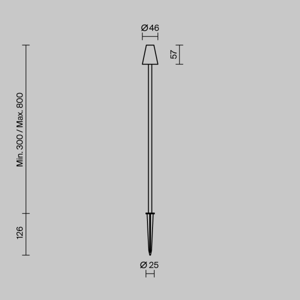Ландшафтный светильник Maytoni Outdoor O504FL-L1B3K1