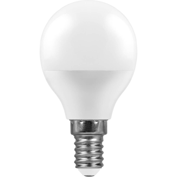 Лампа светодиодная Feron E14 7W 6400K Свеча Матовая LB-97 25477