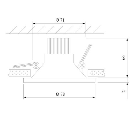 15266/LED 7W 4200K WH белый Светильник встраиваемый