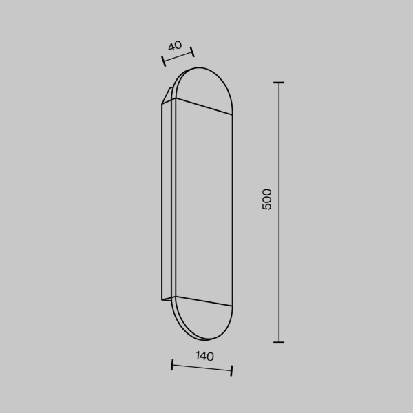 Настенный светодиодный светильник Modelux Modestyle MS.215.500 BS
