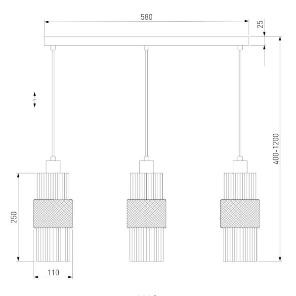 Подвесной светильник Eurosvet Soho 50209/3 хром