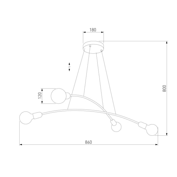Подвесная люстра TK Lighting 2727 Helix Gold