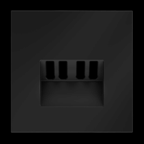 Накладка для розетки акустической 4-местной , S70 (черный матовый) Voltum VLS001508