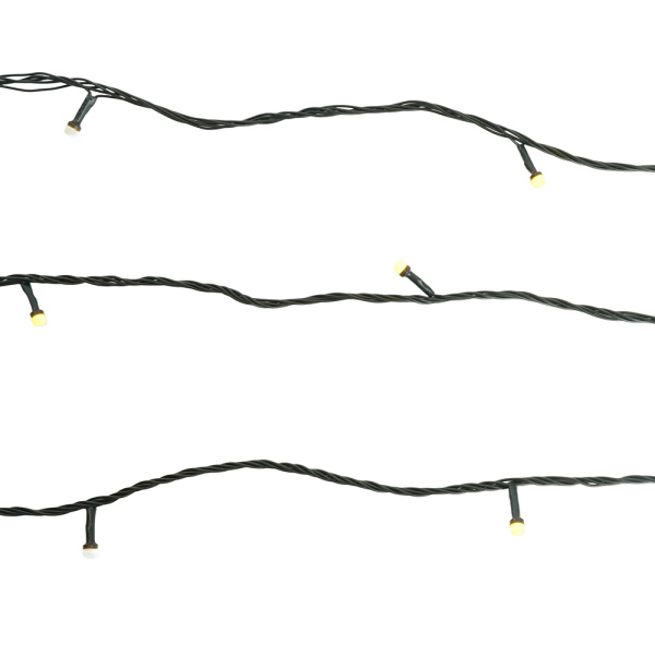 Светодиодная гирлянда на бобине Feron CL98 линейная 50м + 3м 230V 2700К, c питанием от сети, зеленый шнур 51436