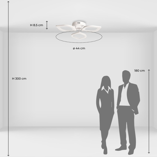 Потолочная светодиодная люстра De City Мадлен 424018203