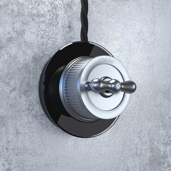 Переключатель Werkel одноклавишный Retro матовый хром WL19-01-03 4690389143397