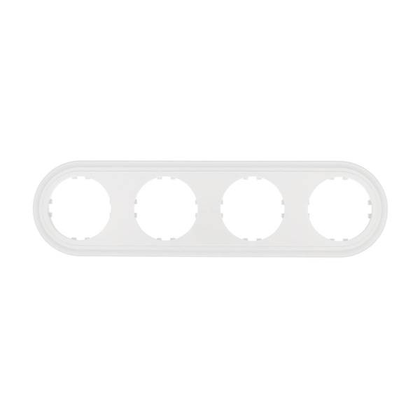 Рамка LK Studio 4-постовая круглая (белый) Vintage-Classic 889404-1