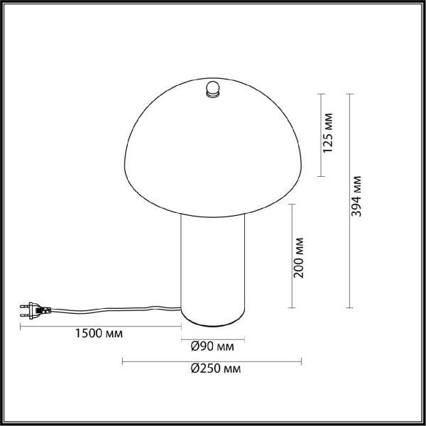 Настольная лампа Odeon Light Midcent Rufina 7088/2T