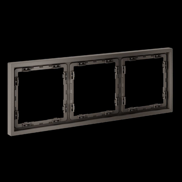 Рамка пластиковая S70 на 3 пост, (капучино) Voltum VLS100314