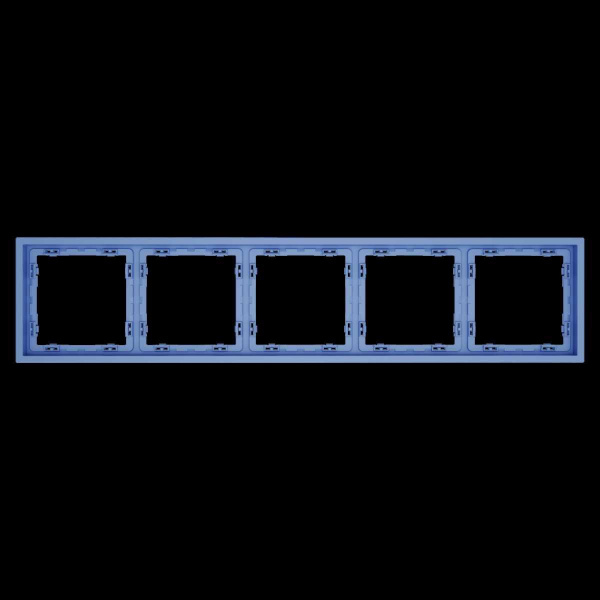 Рамка пластиковая S70 на 5 постов, (деним) Voltum VLS100515
