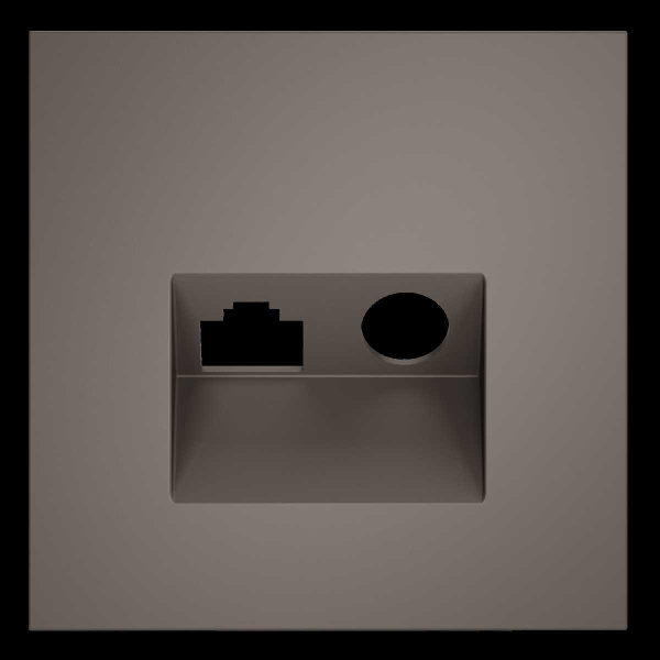 Накладка для розетки TV+RJ45 кат. 6, S70 (капучино) Voltum VLS002714