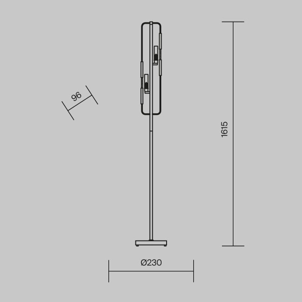 Торшер Maytoni Marmo MOD099FL-02G