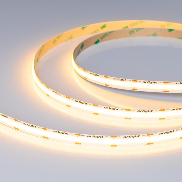 Светодиодная лента COB-X576-10mm 24V Warm2400 (15 W/m, IP20, 5m) Arlight 059123