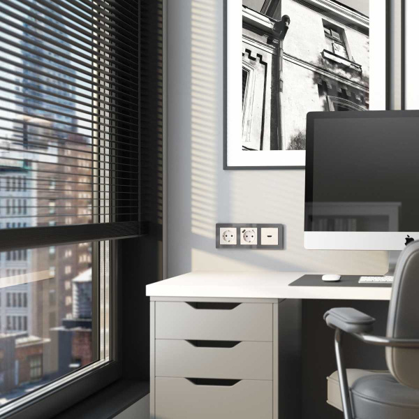 Накладка Werkel для розетки HDMI перламутровый рифленый WL13-HDMI-CP 4690389124297