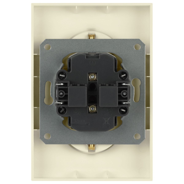 Розетка ЭРА Arktik 16-2107-02 без заземления двойная 2X2P 16А-250В слоновая кость Б0071682