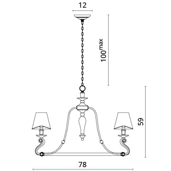 Подвесная люстра Divinare Contessa 1176/01 LM-6