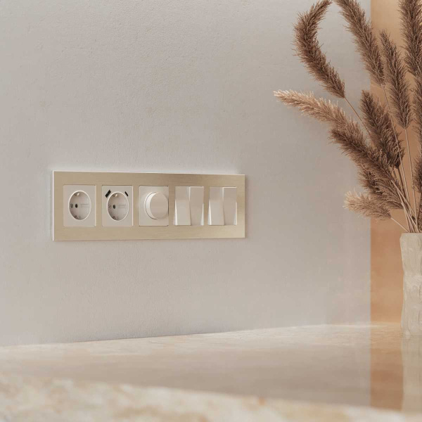 Рамка Werkel AluMax на 5 постов шампань W0053511 4690389214363