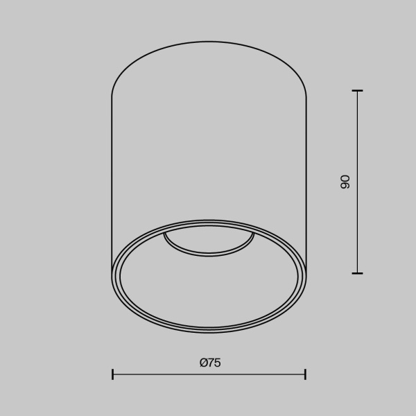 Потолочный светодиодный светильник Maytoni Technical Alfa Led C064CL-12W3K-RD-WB