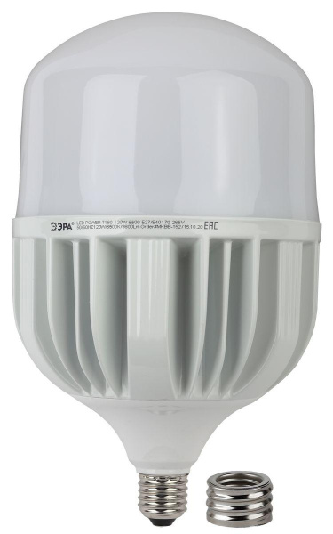 Лампа светодиодная сверхмощная ЭРА E27/E40 120W 6500K матовая LED POWER T160-120W-6500-E27/E40 Б0049104