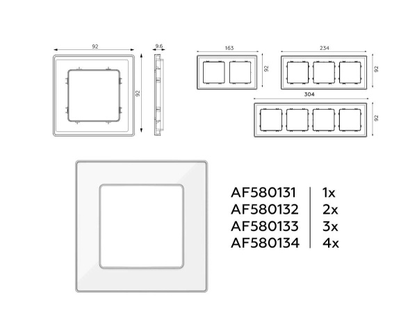 Рамка AMBRELLA VOLT AF580131