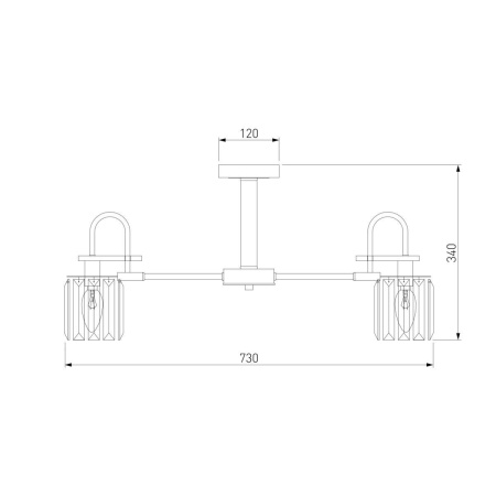 Потолочная люстра Eurosvet Tenia 70090/8 графит Smart