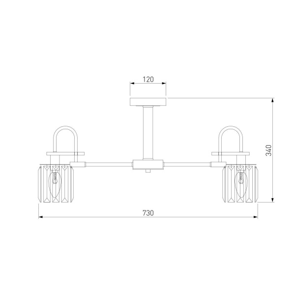 Потолочная люстра Eurosvet Tenia 70090/8 графит Smart