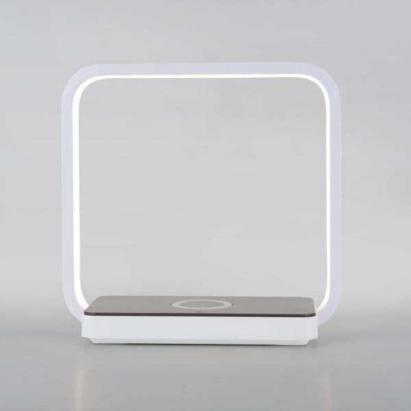 80502/1 коричневый Светодиодная настольная лампа с беспроводной зарядкой QI