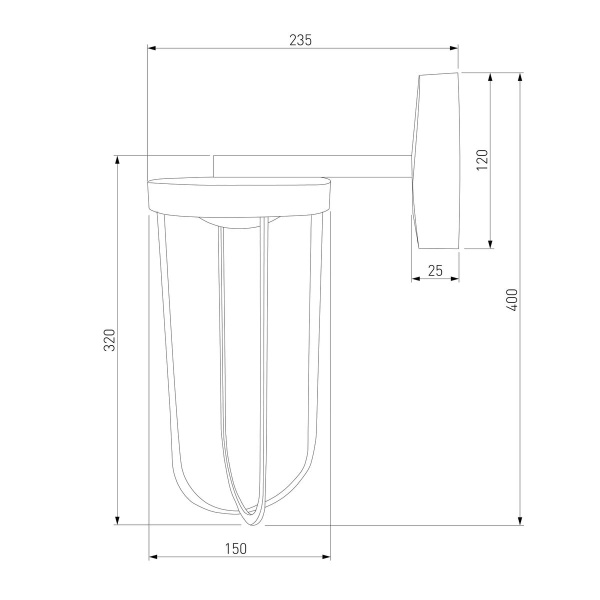 Уличный настенный светодиодный светильник Elektrostandard Ritz 35183/D a068269