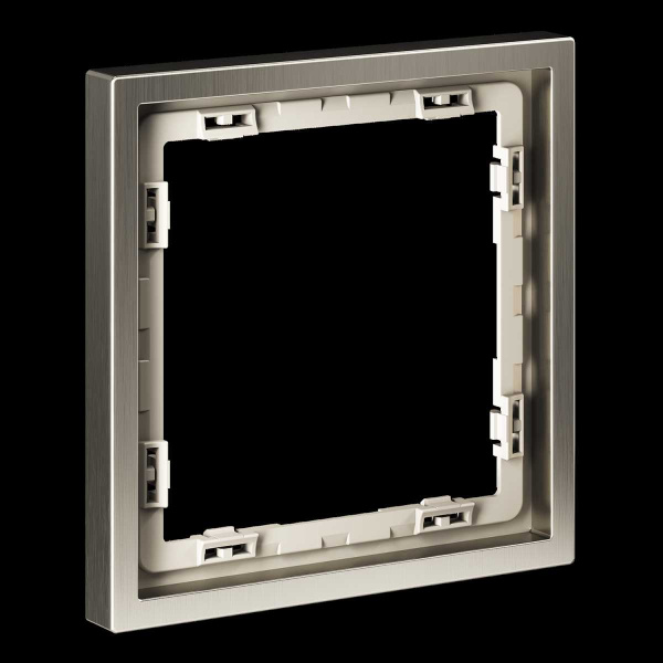 Рамка металлическая на 1 пост, S70 Metal (никель) Voltum VLSM120111