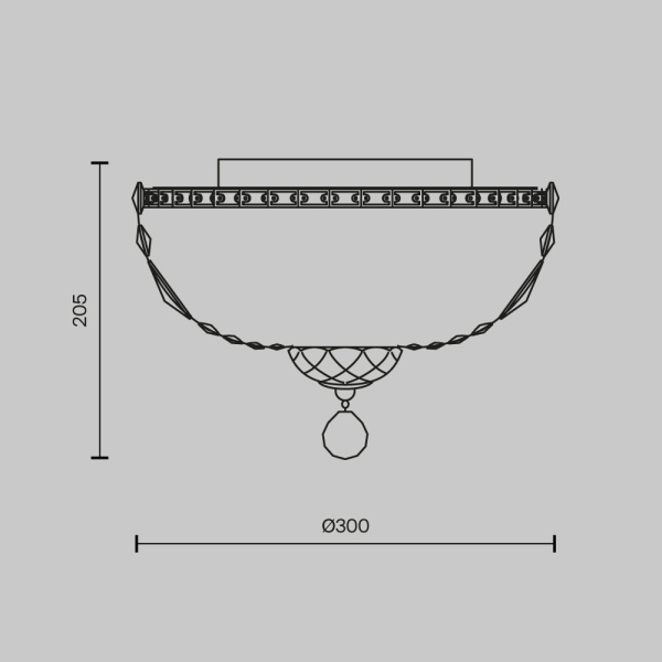 Потолочный светильник Maytoni Basfor DIA100-CL-03-G