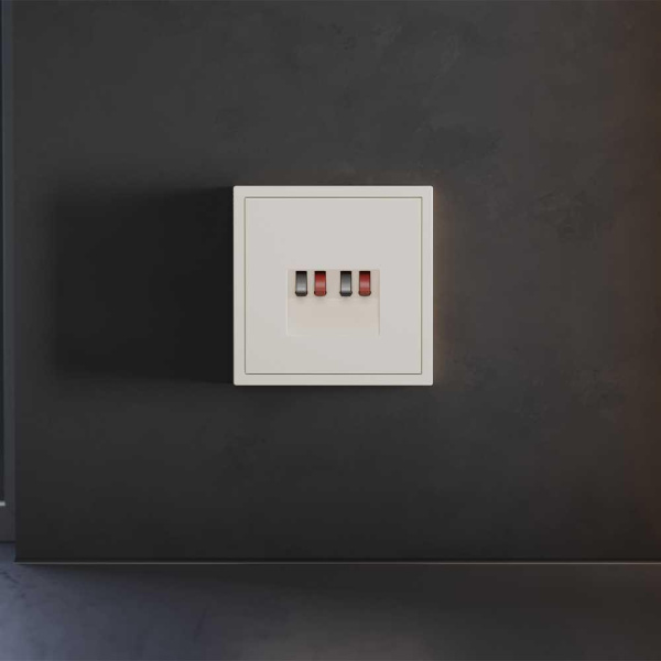 Накладка для розетки акустической 4-местной , S70 (хлопок) Voltum VLS001513