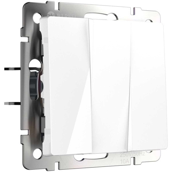 Выключатель трехклавишный Werkel белый W1130001 4690389155246