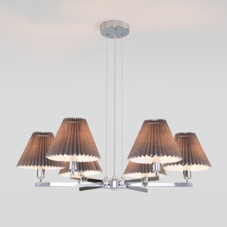 Подвесная люстра Eurosvet Peony 60136/6 хром/серый