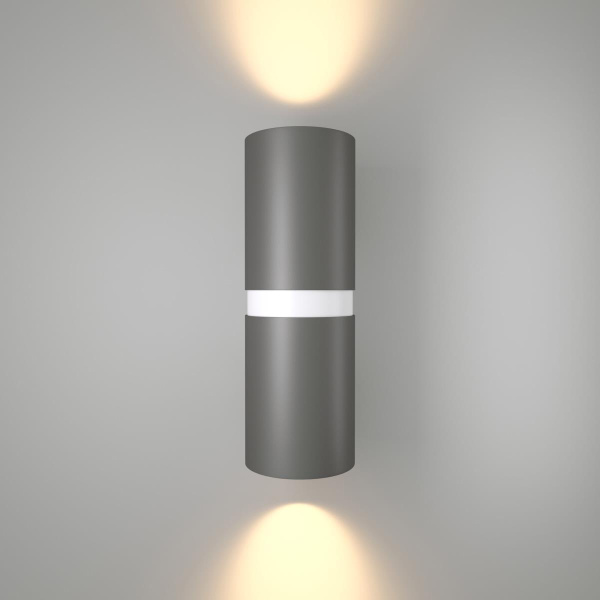 Уличный настенный светодиодный светильник Elektrostandard Liberty 35124/U серый/белый a060098