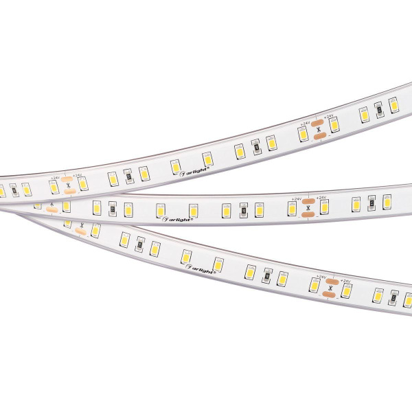Светодиодная влагозащищенная лента Arlight 4,8W/m 80Led/m 2835SMD теплый белый 5M RTW-PS-A80-12mm 24V Warm3000 045163