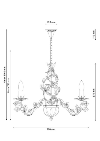 Подвесная люстра Lucia Tucci Fiori Di Rose 185.8