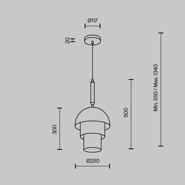 Подвесной светильник MODELUX MODESTYLE MS.220.250 BS