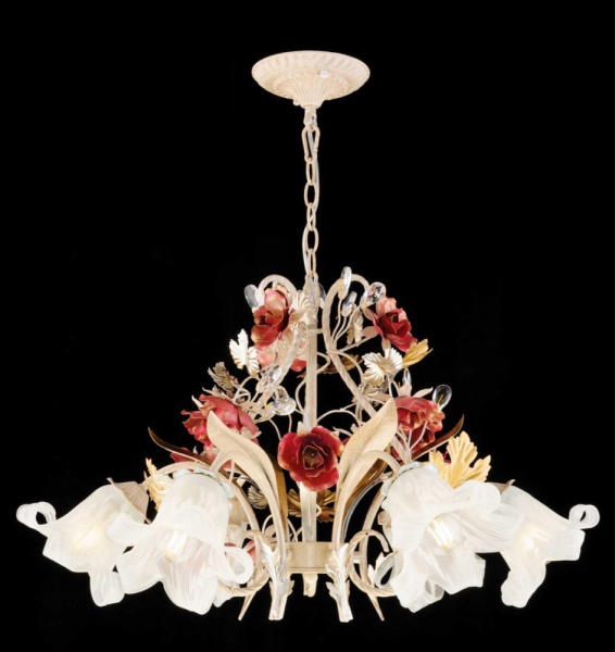 Люстра Veneto Luce 1129/6 LIGHT COFFEE+GOLD (1)