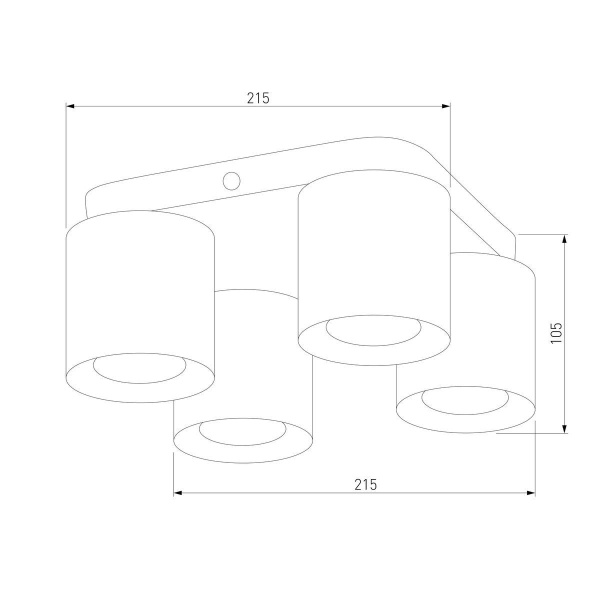 Потолочная люстра TK Lighting 3412 Vico Black