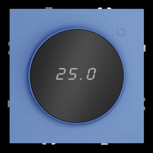 Терморегулятор электронный S70 с индикацией и датчиком, для теплого пола, (деним) Voltum VLS070115